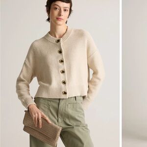 Quince Organic Cotton Cardigan - Cream